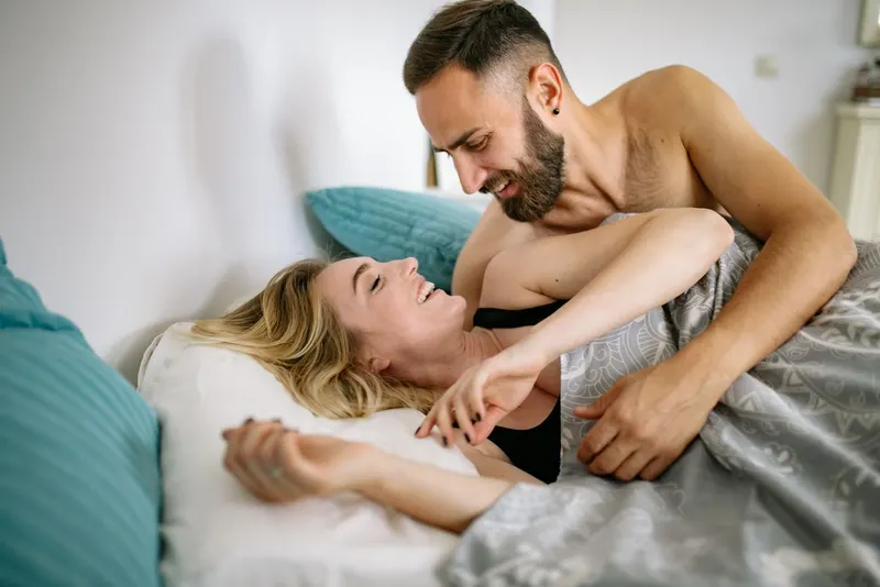 Couple discussing depression, intimacy, and erectile dysfunction with open communication