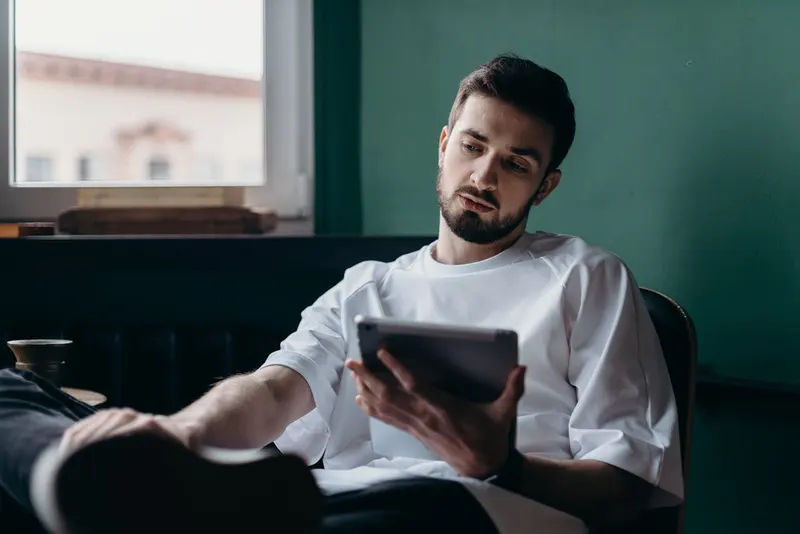 Man reflecting on how long-term pornography use may affect erections and sexual confidence.