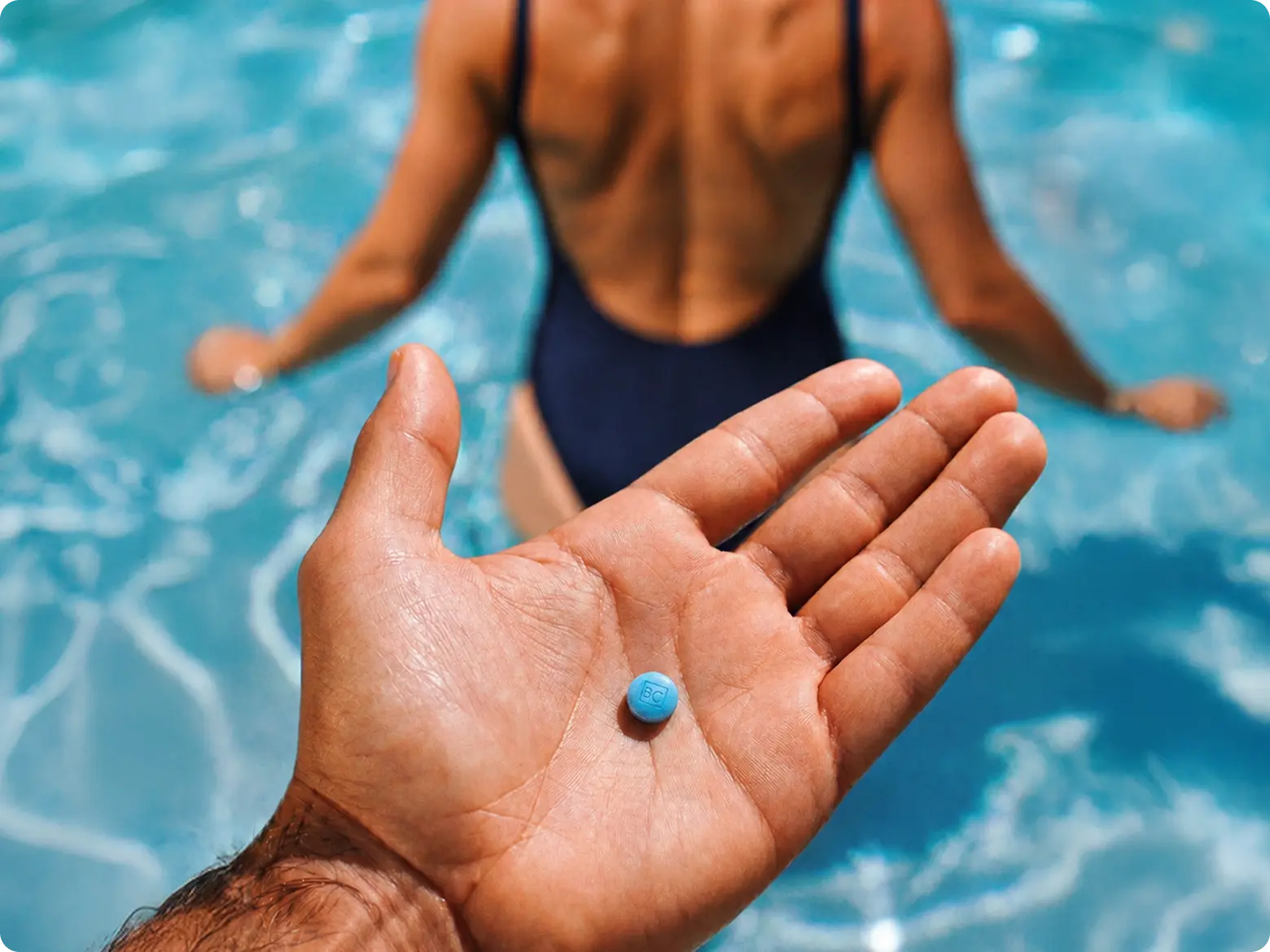 Hand with pill