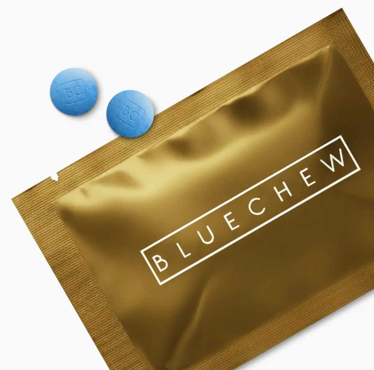 bluechew gold two blue chewable tablets 